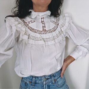 Vintage white blouse - XS / S